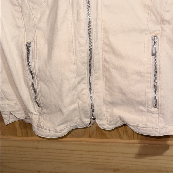Chico's Light Cream/Pink Bomber Jacket - Picture 5 of 5